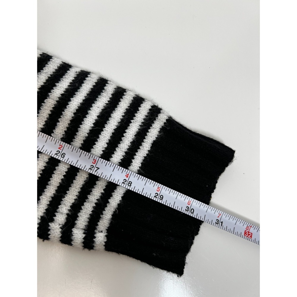 Vintage Time And Tru Black/White Long Sleeve Striped Sweater Womens SZ Medium - Picture 8 of 12